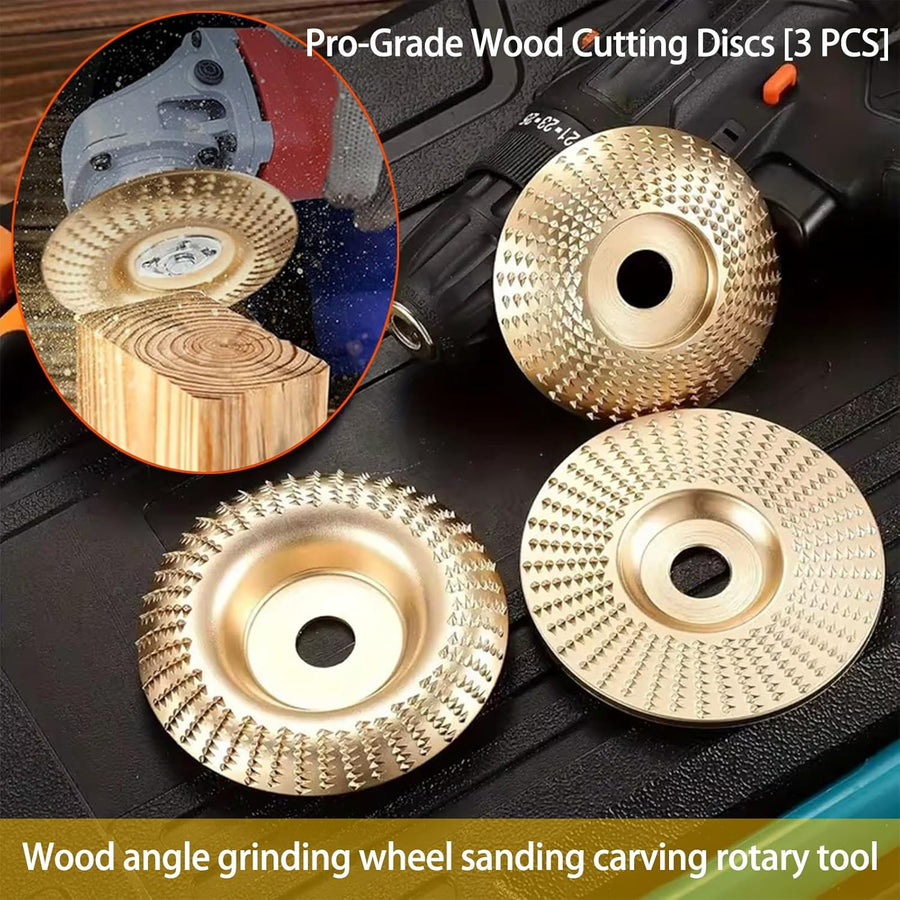 Wood Carving Disc Set for Angle Grinder 3Pcs
