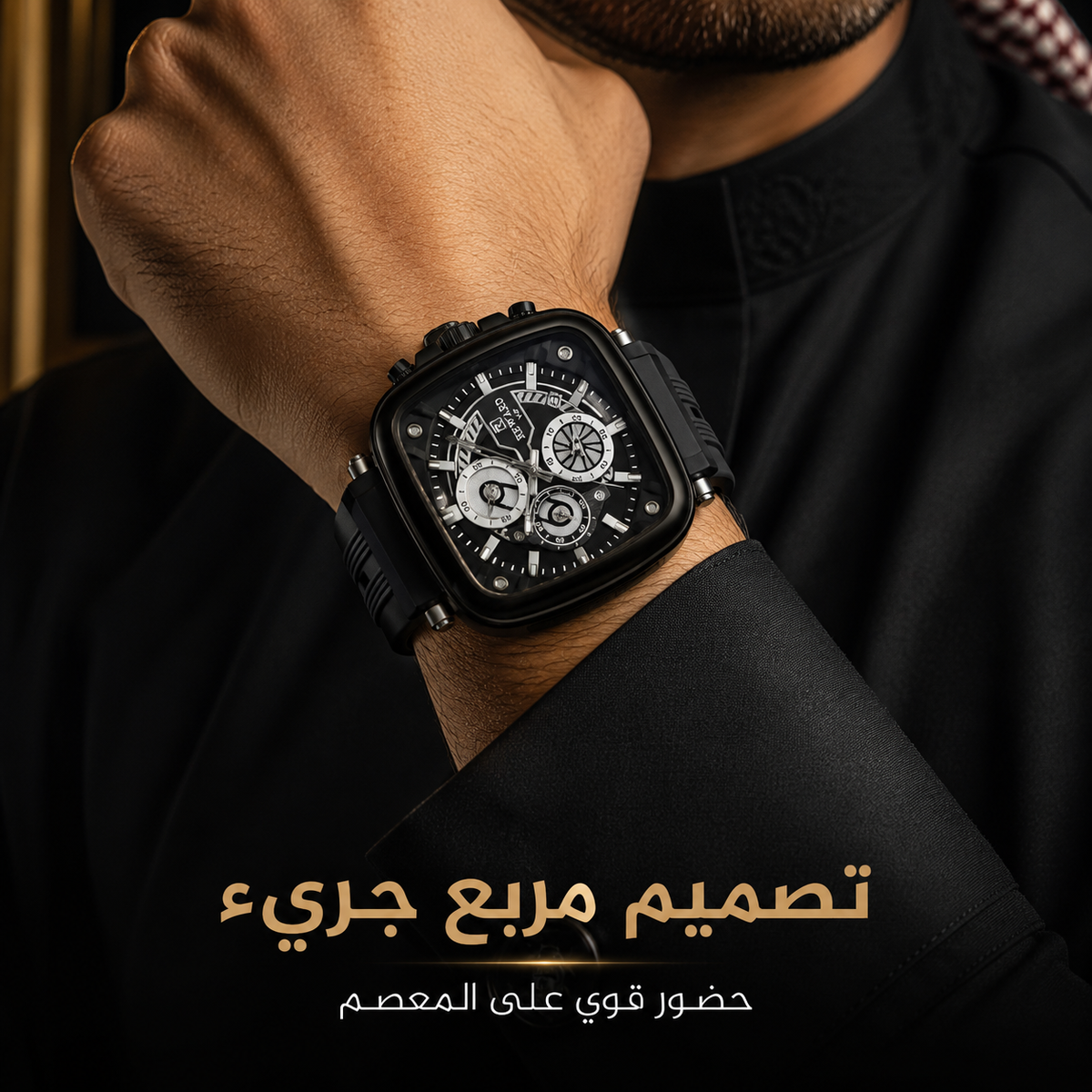 ساعة REWARD RD831509M كرونوغراف مربعة