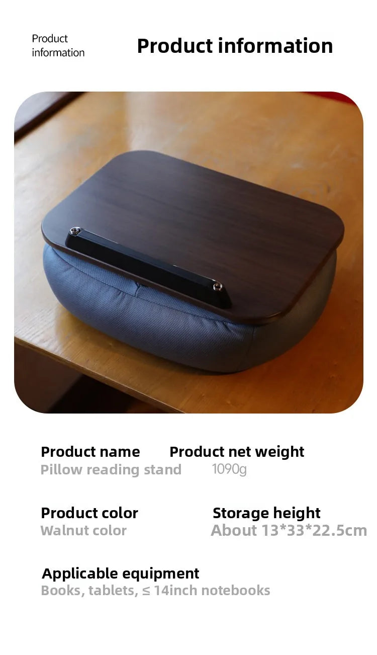 Pillow Reading Adjustable Tablet Pillow Stand Hands Free Reading Holder for IPad Phone Bed Sofa Car Foldable