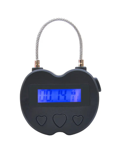Smart Time Lock LCD Display Time Lock Multifunction Travel Electronic Timer, Waterproof USB Rechargeable Temporary Timer Padlock