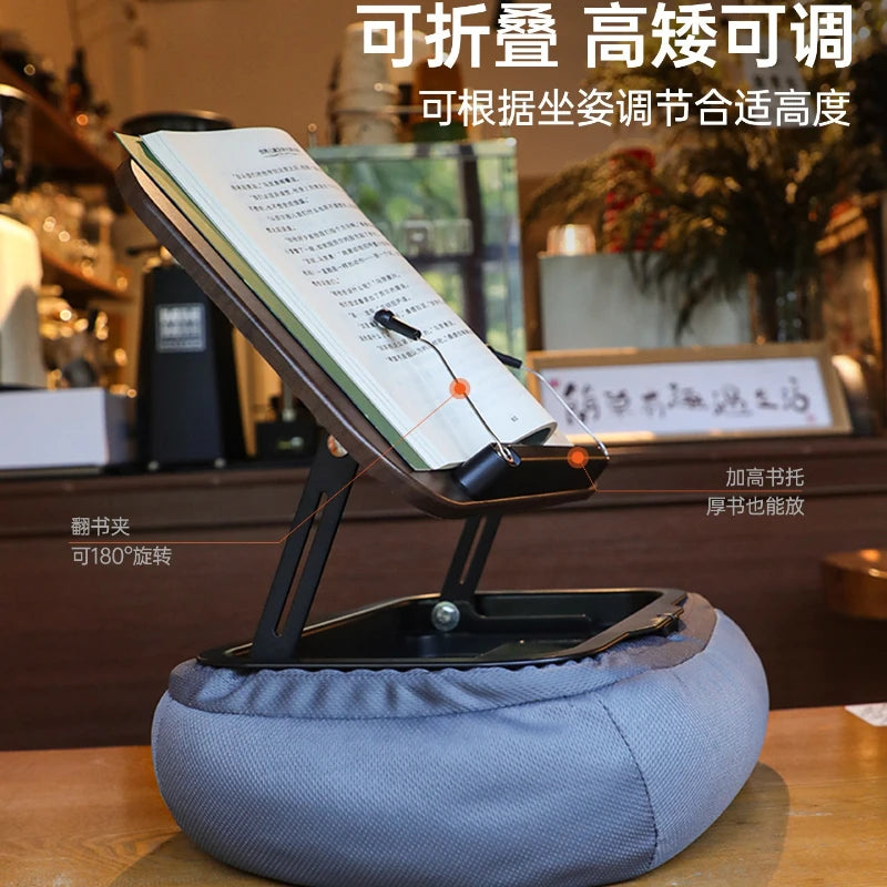 Pillow Reading Adjustable Tablet Pillow Stand Hands Free Reading Holder for IPad Phone Bed Sofa Car Foldable