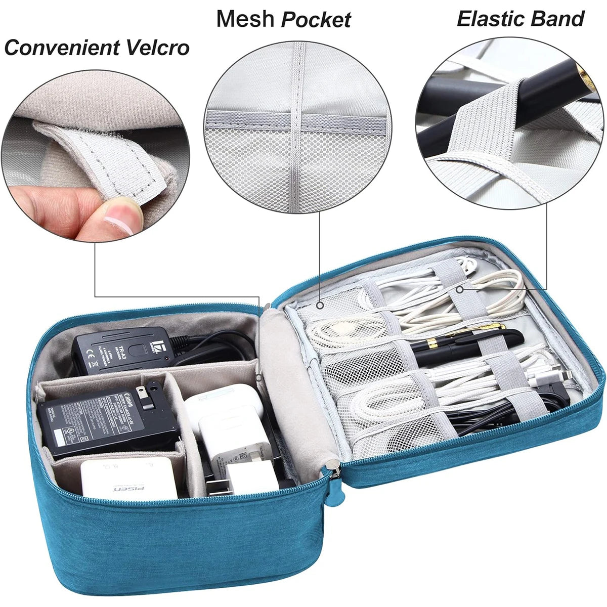 Storage bags and travel storage bags are suitable for electronic accessories, cosmetics, power cords, and portable power banks