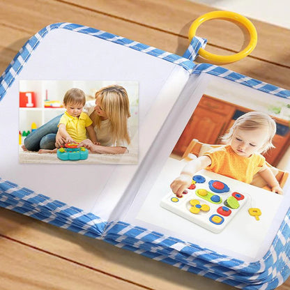 Baby Photo Album, Baby Photo Album Holds Pictures My First Soft Cloth Family Photos Book With Removable Hook