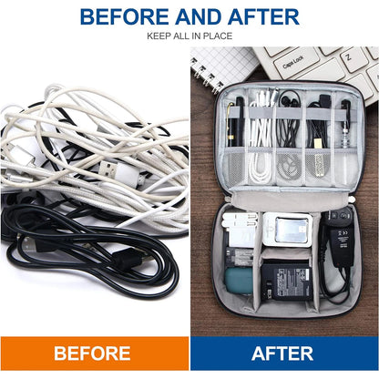 Storage bags and travel storage bags are suitable for electronic accessories, cosmetics, power cords, and portable power banks