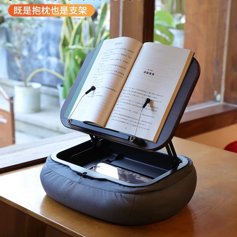 Pillow Reading Adjustable Tablet Pillow Stand Hands Free Reading Holder for IPad Phone Bed Sofa Car Foldable