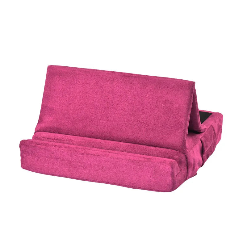 Tablet Pillow Stand for Lap Soft Holder Bed Desk Floor Foldable Multi-Angle Support Tablet Phone Holder for 4-13inch IPad Tablet