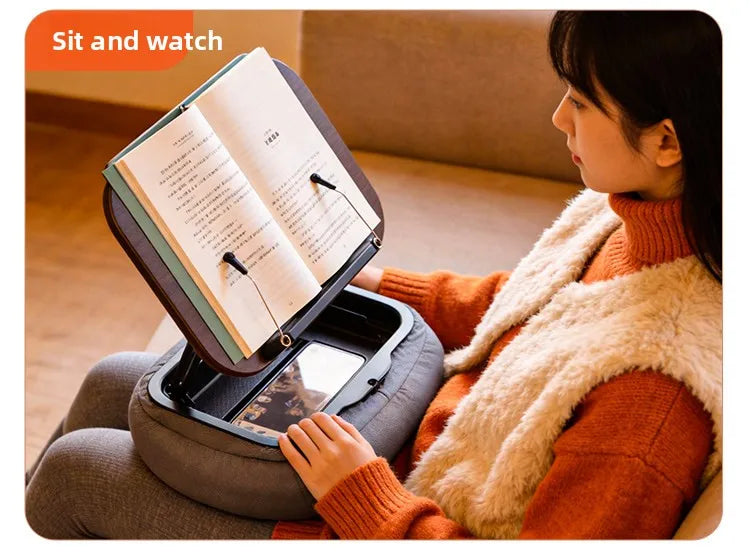 Pillow Reading Adjustable Tablet Pillow Stand Hands Free Reading Holder for IPad Phone Bed Sofa Car Foldable