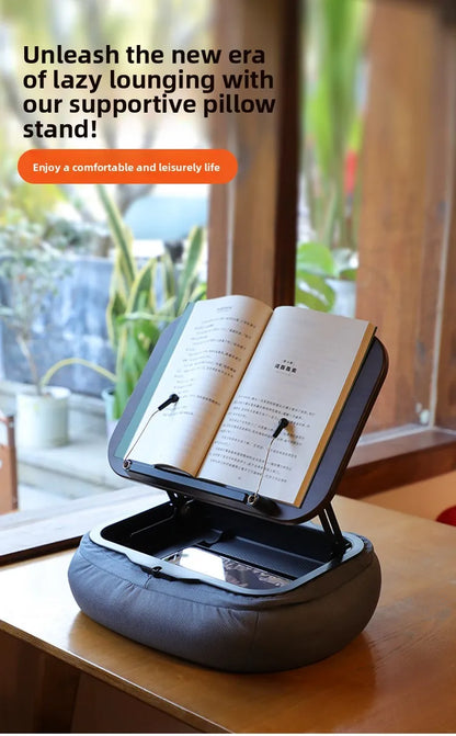 Pillow Reading Adjustable Tablet Pillow Stand Hands Free Reading Holder for IPad Phone Bed Sofa Car Foldable