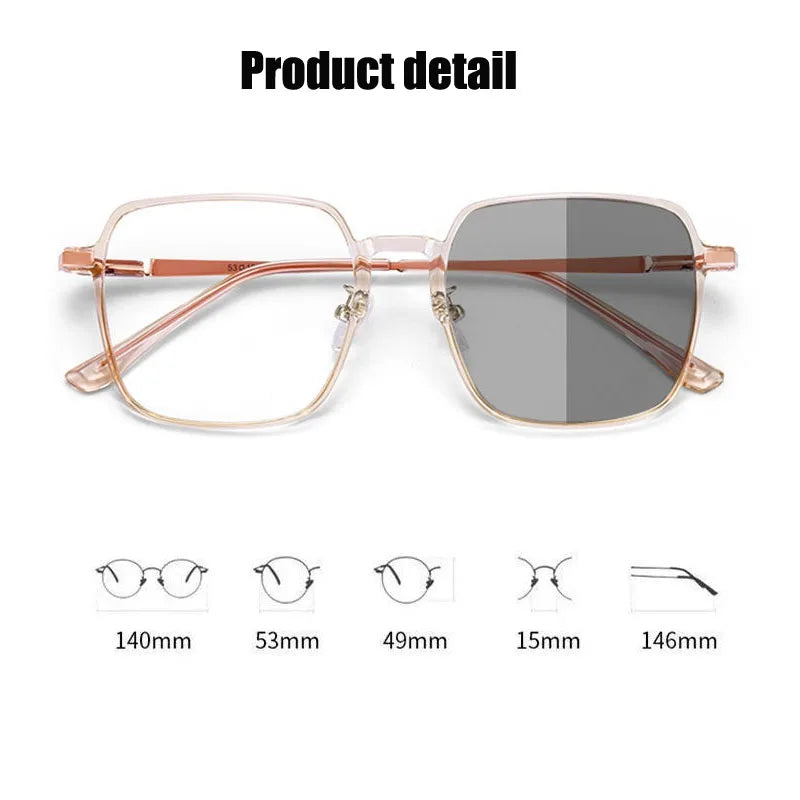 Men Women Trendy Oversized Sunglasses Outdoor Travel Smart Color Changing Photochromic Sun Glasses Unisex Large Eyewear Shades