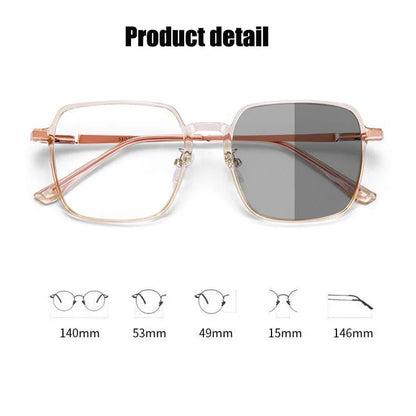 Men Women Trendy Oversized Sunglasses Outdoor Travel Smart Color Changing Photochromic Sun Glasses Unisex Large Eyewear Shades