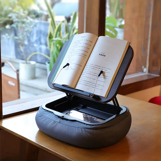 Pillow Reading Adjustable Tablet Pillow Stand Hands Free Reading Holder for IPad Phone Bed Sofa Car Foldable