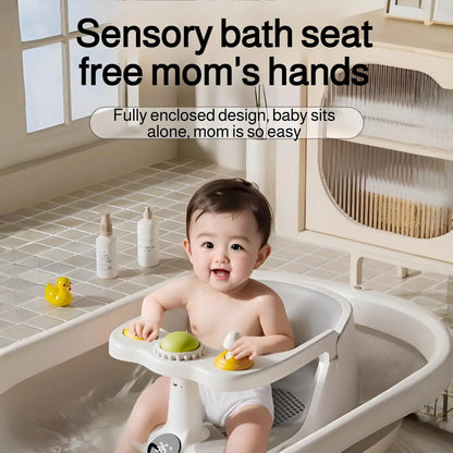 Baby Bath Seat for Babies 6 Months & Up - Bathtub Seats for Babies Sitting Up with Rinse Cup, Non-Slip, Comfortable, Infant Bath
