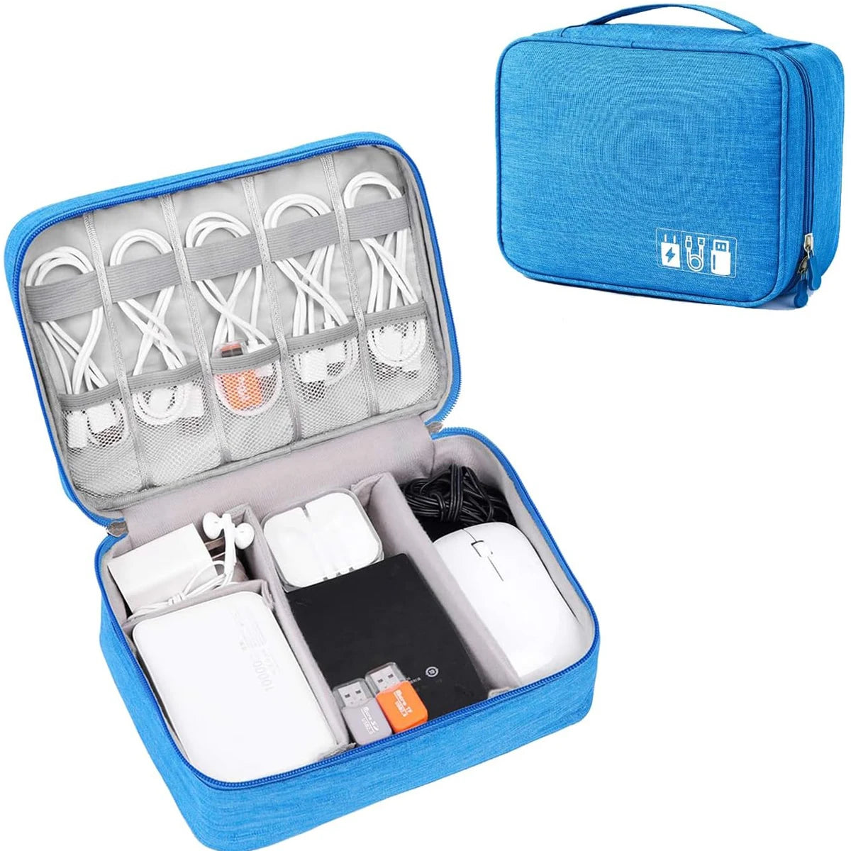 Storage bags and travel storage bags are suitable for electronic accessories, cosmetics, power cords, and portable power banks