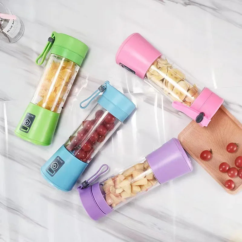 Portable Juicer Blender, USB Travel Juice Cup Baby Food Mixing Machince with Updated 6 Blades with Powerful Motor 4000mAh Rechar