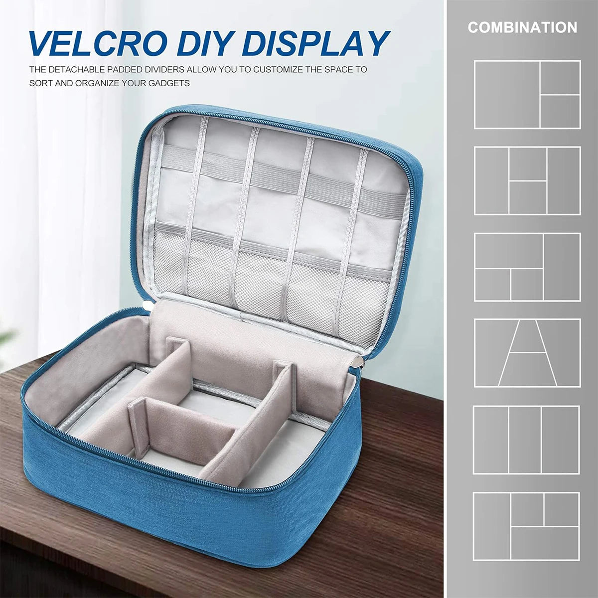 Storage bags and travel storage bags are suitable for electronic accessories, cosmetics, power cords, and portable power banks