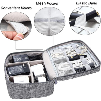 Storage bags and travel storage bags are suitable for electronic accessories, cosmetics, power cords, and portable power banks