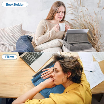 Tablet Pillow Stand for Lap Soft Holder Bed Desk Floor Foldable Multi-Angle Support Tablet Phone Holder for 4-13inch IPad Tablet