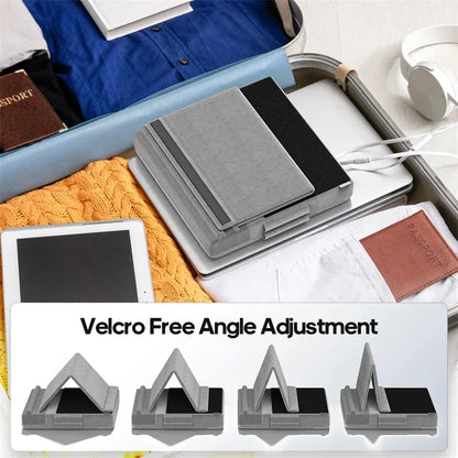 Tablet Pillow Stand Multi-Angle Viewing Ipad Holder for Lap Bed Foldable Soft Pad Dock with Stylus Mount