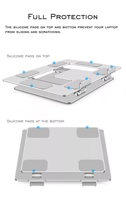Height Adjustable Laptop Stand Compatible with MacBook Pro/Air 7-17.3 Inch Laptop Aluminum Laptop Stand Foldable dj Laptop Stand