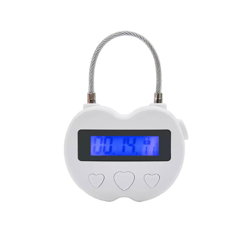 Smart Time Lock LCD Display Time Lock Multifunction Travel Electronic Timer, Waterproof USB Rechargeable Temporary Timer Padlock