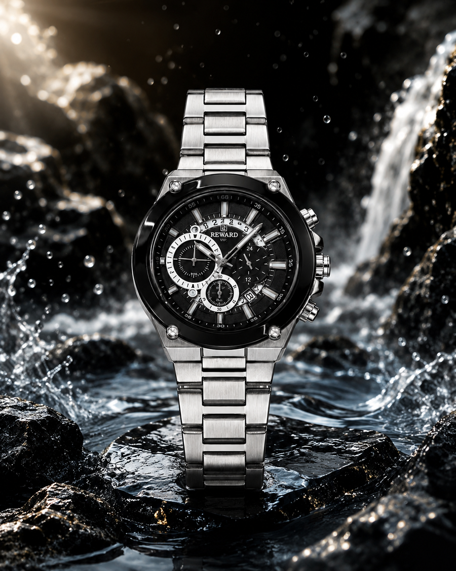 Reward VIP Chronograph Quartz Watch ساعة ريوارد VIP الفاخرة