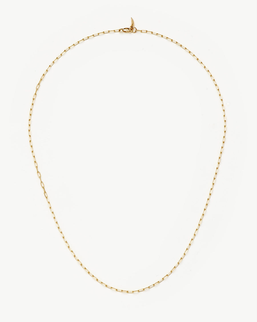 Solid Gold Classic Paperclip Chain Necklace | 14ct Solid Gold
