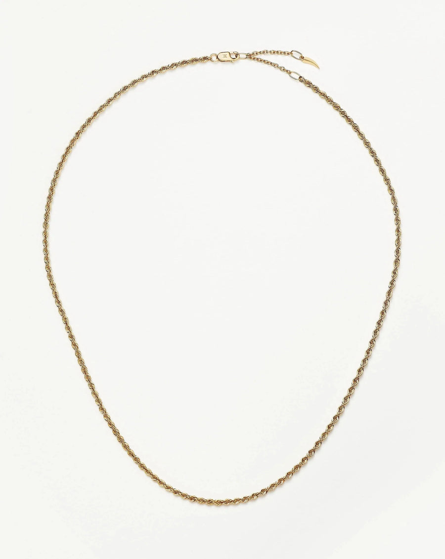 Solid Gold Classic Rope Chain Necklace