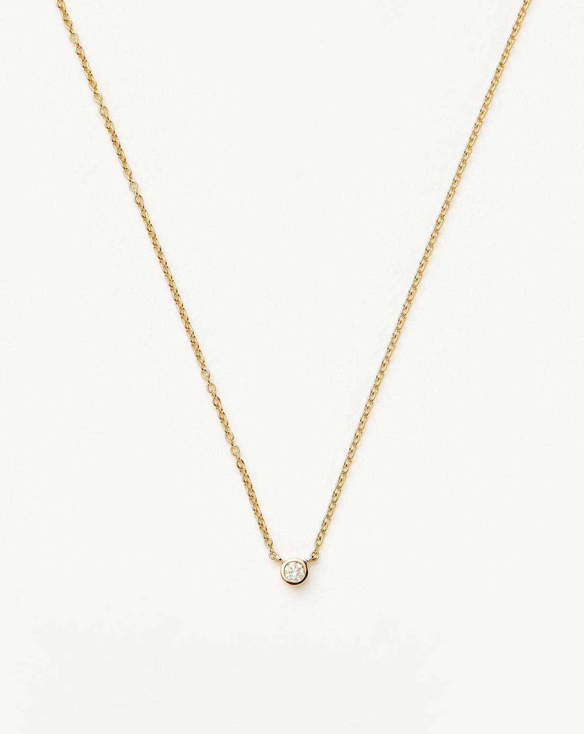 Solid Gold Diamond Solitaire Pendant Necklace | 14ct Solid Gold/Diamond