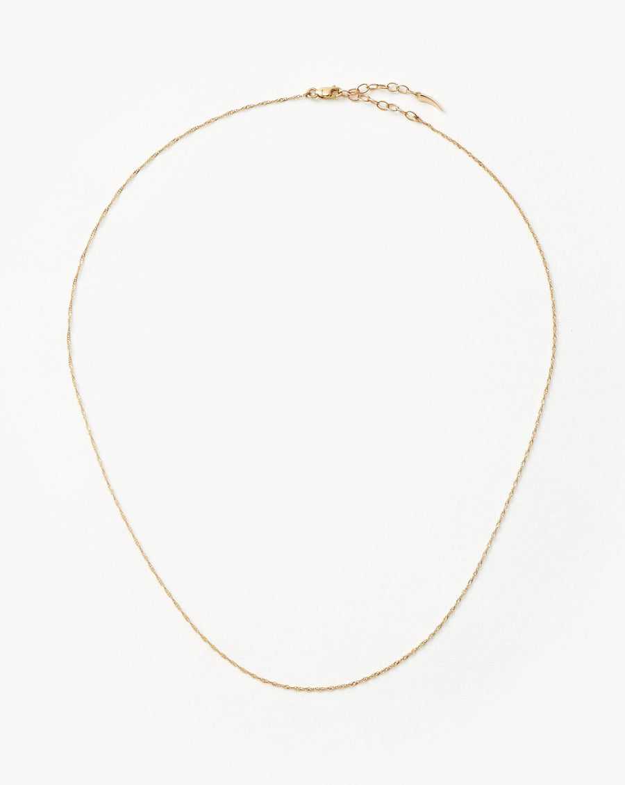 Solid Gold Twisted Short Chain Necklace