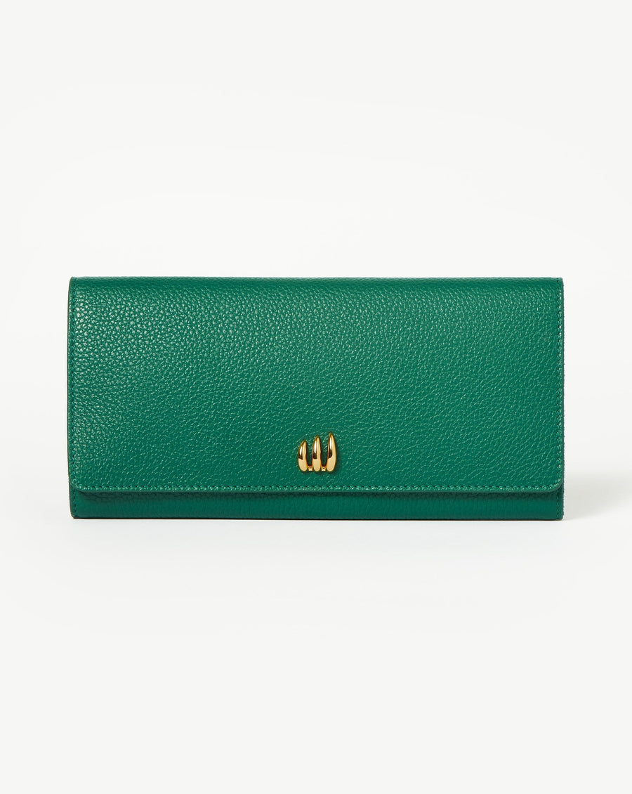 Leather Jewellery Roll | Malachite Green