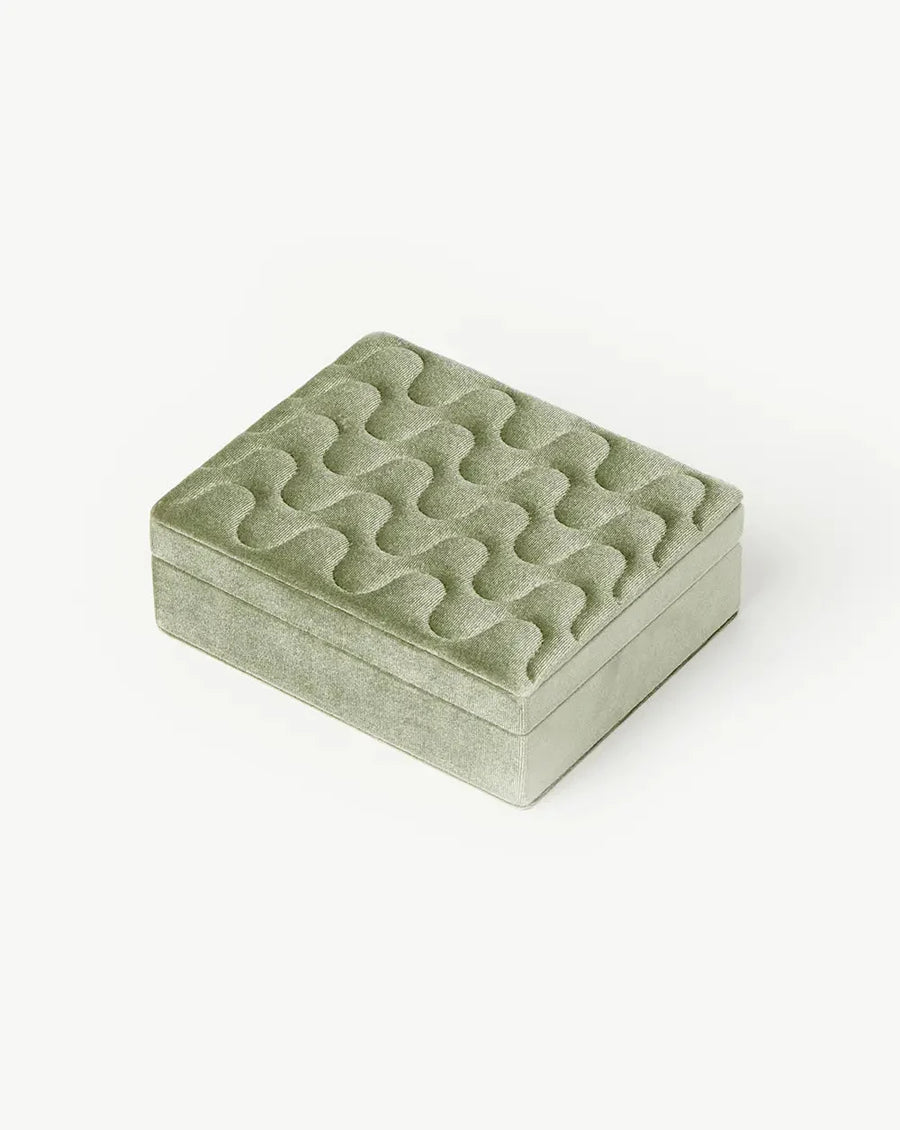 Velvet Jewellery Box | Sage Green